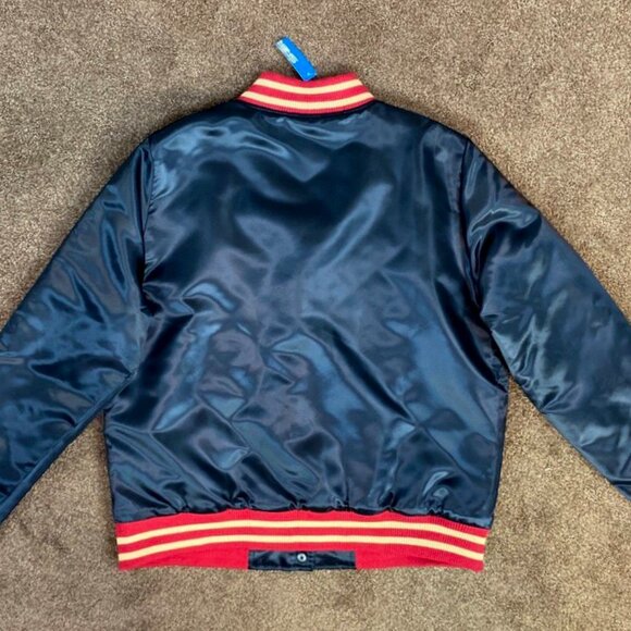 Share San Francisco 49ers Woman's 5 Time Super Bowl Jacket STARTER BLACK XL - Picture 11 of 11